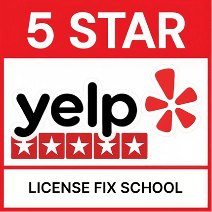 License Fix School 5 Star Yelp Reviews