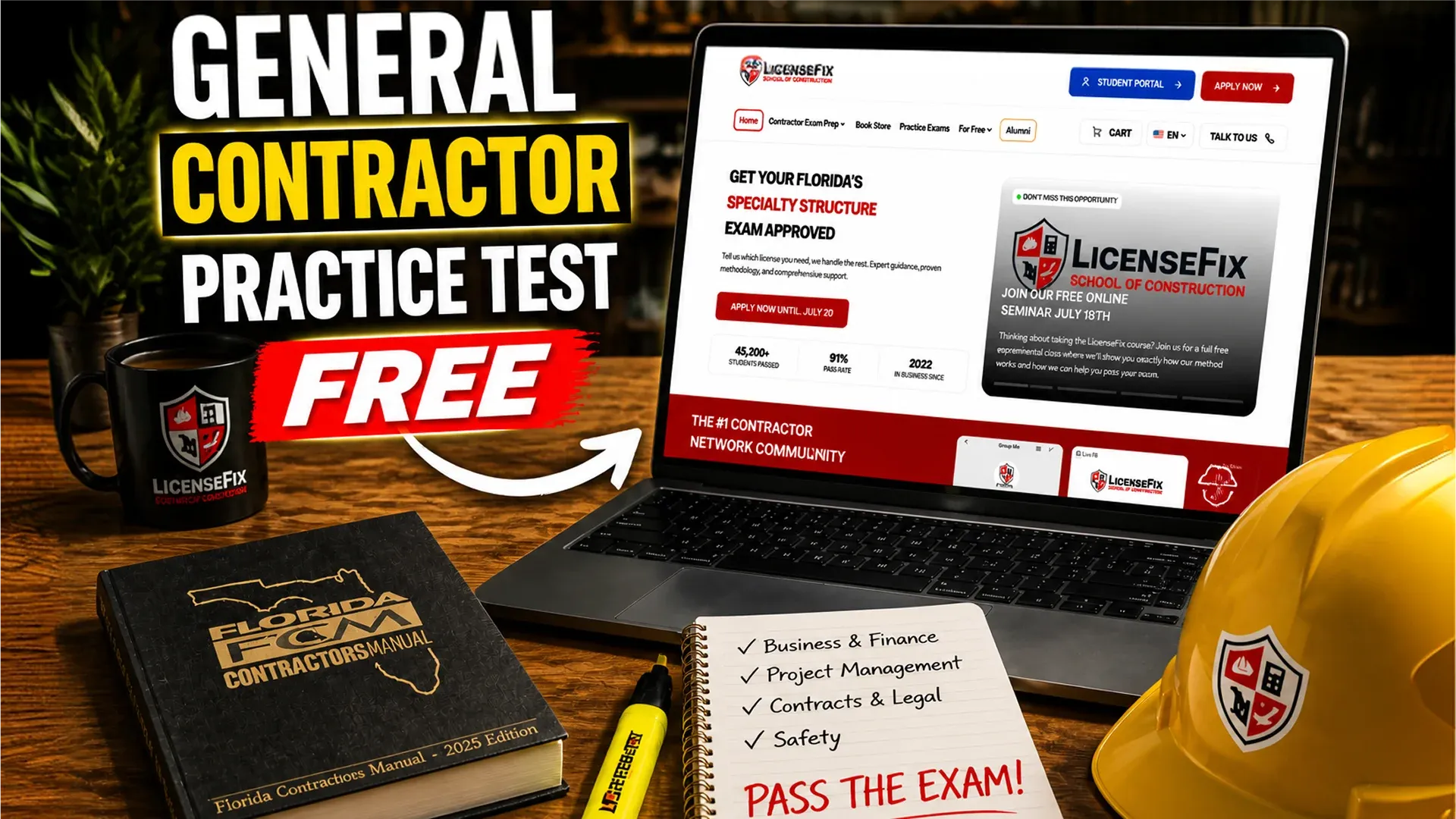 General contractor practice test free in Florida - License Fix School