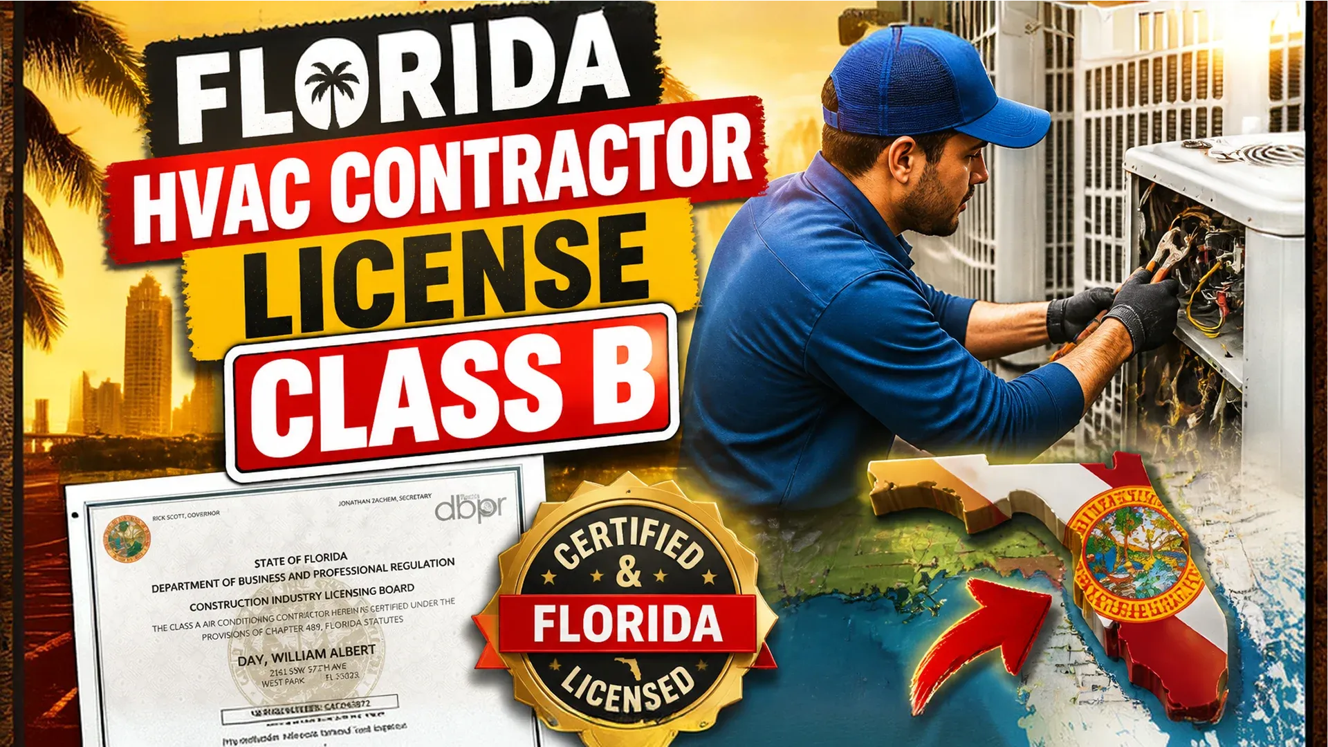 Florida HVAC Contractor license class B | License Fix School