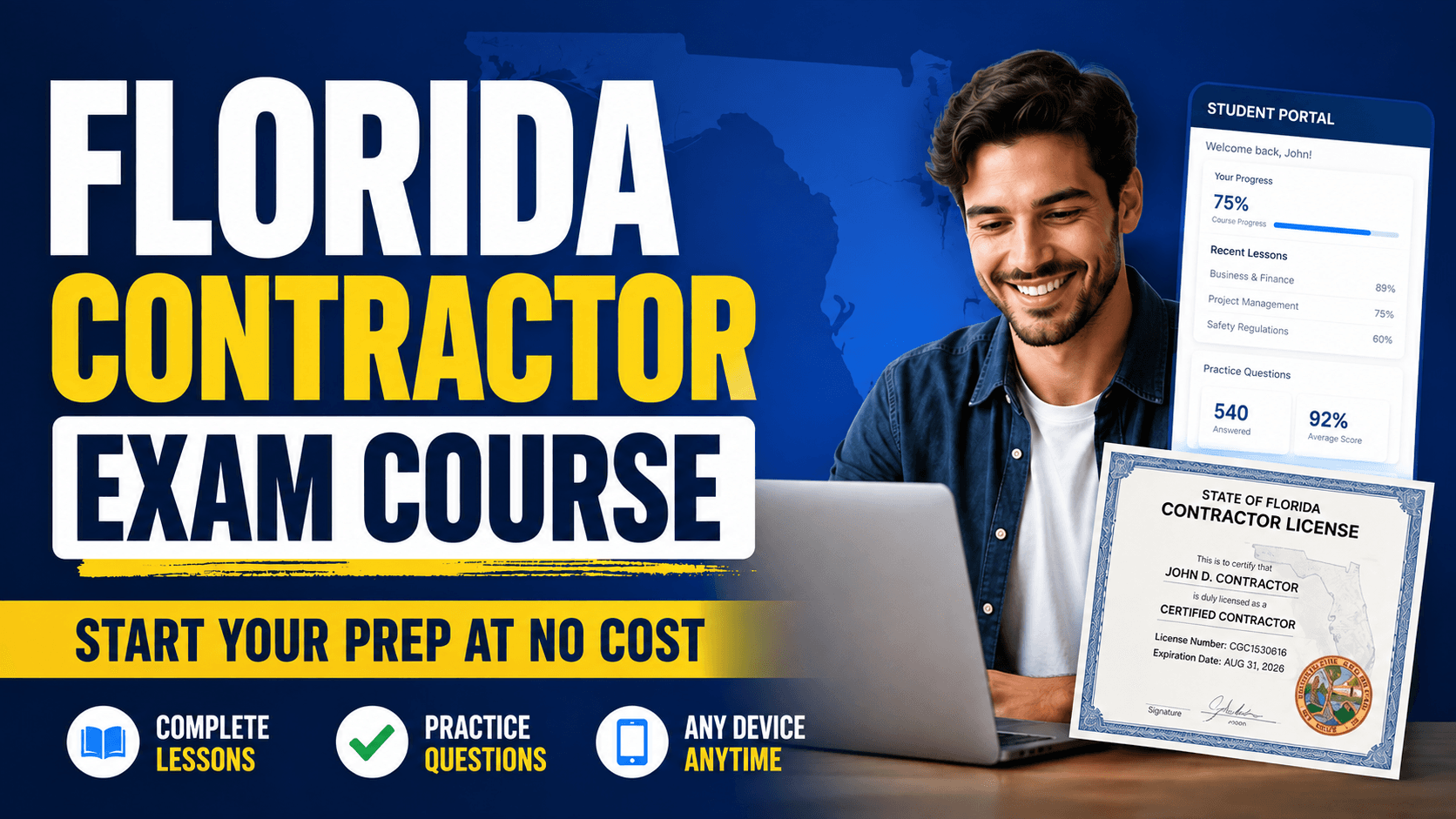 Free Florida Contractor Exam Course | Sign Up