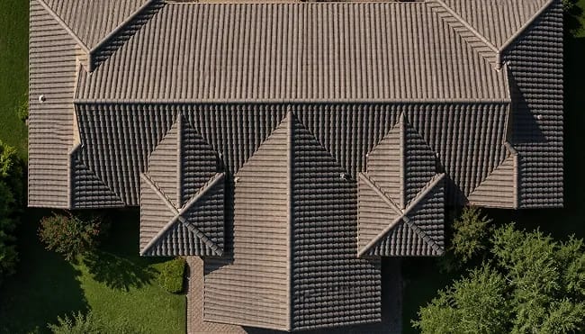 Roof inspection aerial view Polk County