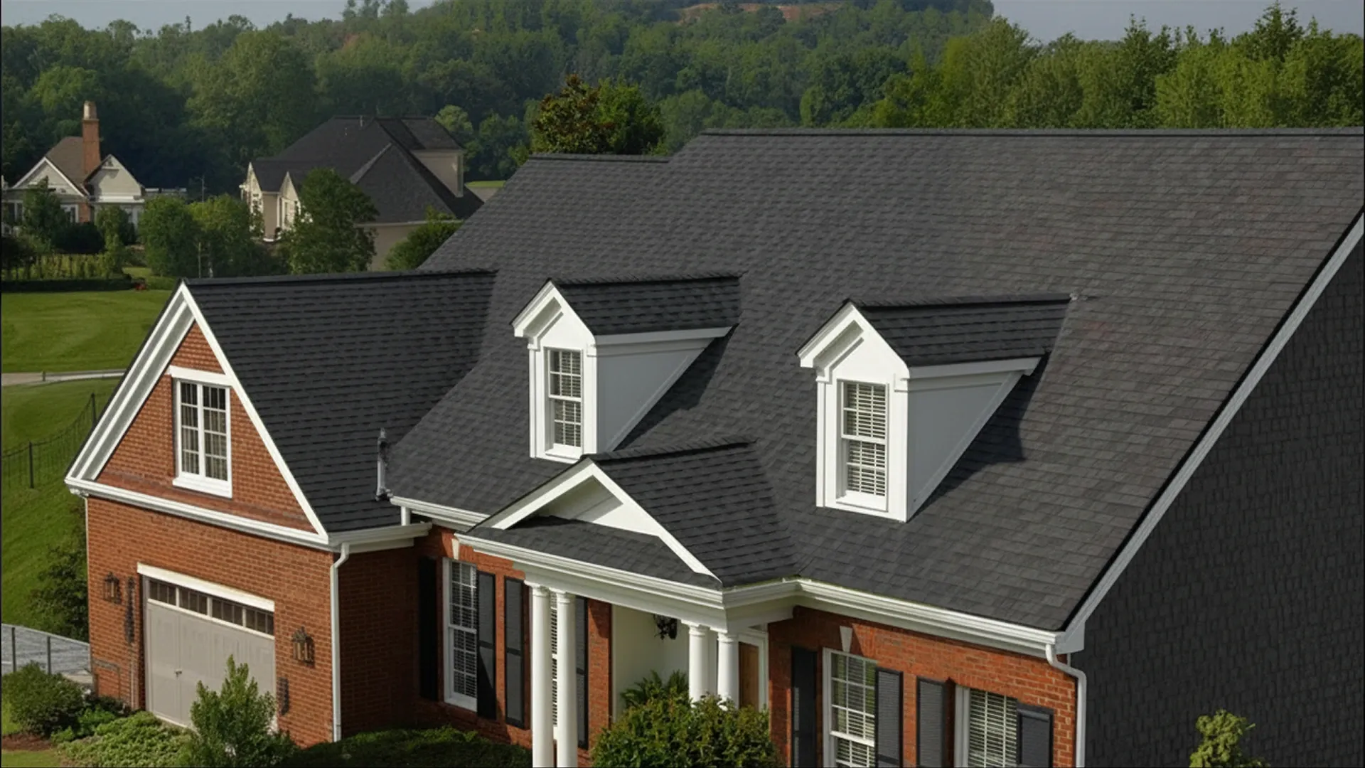 Residential home with new asphalt shingle roof replacement in Florida