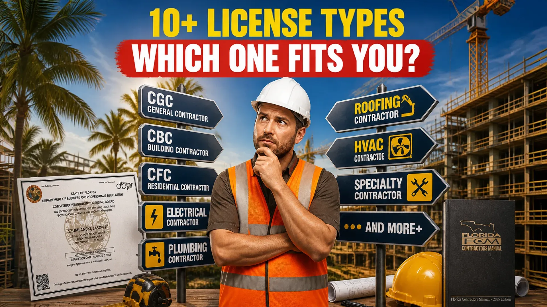 Florida contractor license types